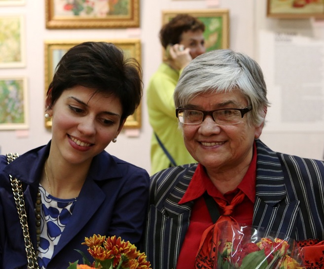 С. Попова с внучкой Настей
